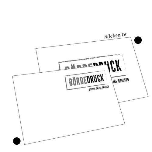 Visitenkarten, zweiseitig schwarz, 85 x 54 mm, 280g/qm Karton