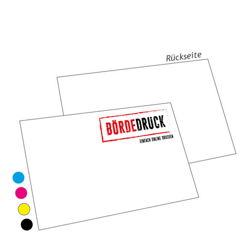 Visitenkarten, einseitig farbig, 85 x 54 mm, 280g/qm Karton